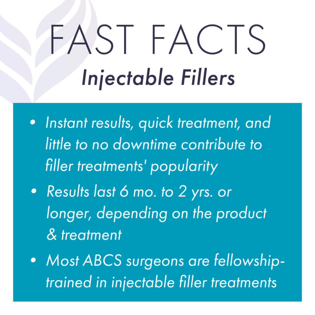 Fast facts about injectable fillers